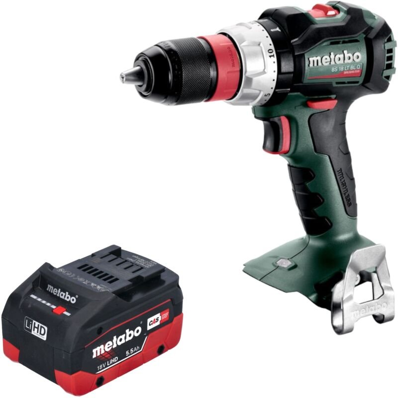 Metabo BS 18 LT BL Q Akku Bohrschrauber 18 V 75 Nm Brushless + 1x LiHD Akku 5,5 Ah - ohne Ladegerät