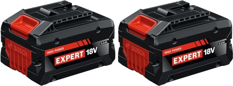 Bosch 2x EXBA 18V-55 EXPERT Akku 18 V 5,5 Ah Li-Ion AMPShare ( 2x 1600A036Z6 )