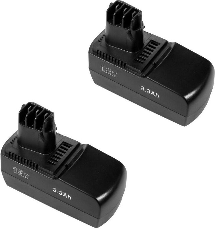 2x Trade-shop Ni-MH Akku 18V / 3300mAh ersetzt Metabo 631739, 631857, 631740, 625477, 625478, 625484 für BS-18 Plus, BST...