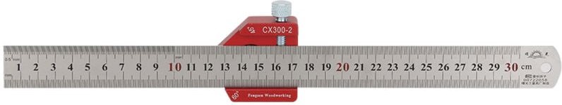 CX300 2 Markierungslineal, Aluminiumlegierung, 300 mm Messwerkzeug mit einstellbarer Länge, für Holzbearbeitung und Bauw...