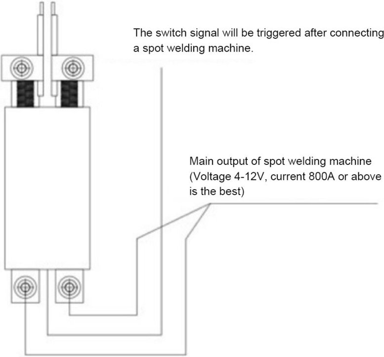 Decdeal Handheld-Punktschweißstift, Lithiumbatterie, automatischer Auslöser für maschinell integriertes Schwarz