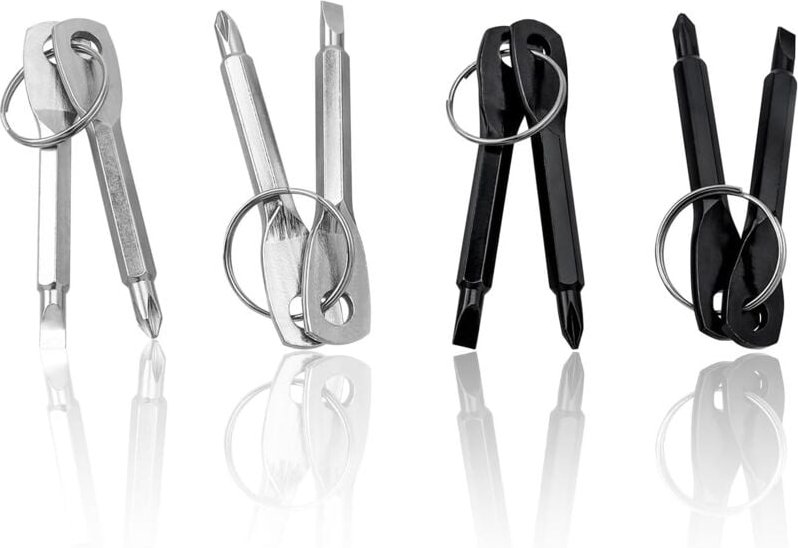 4-teiliges Multifunktions-Schraubendreher-Set, tragbarer Schlüsselanhänger, Mini-Schraubendreher für EDC-Ergänzung, einz...