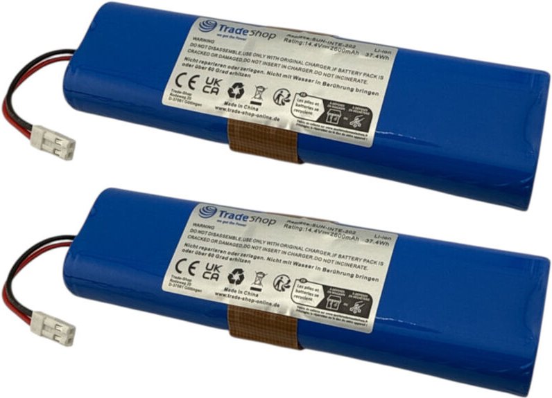 2x Trade-Shop Li-Ion Akku 14,4V / 2600mAh kompatibel mit Ariete 00P271310AR0, 00P271810AR0, Pro 2713/1, Pro 2718/1, Pro ...