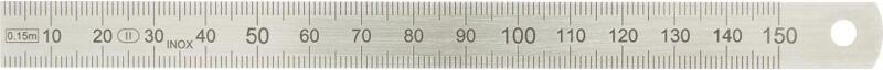 Biegsamer Stahlmaßstab 1000x20x0,5 mm 1/1-Teilung