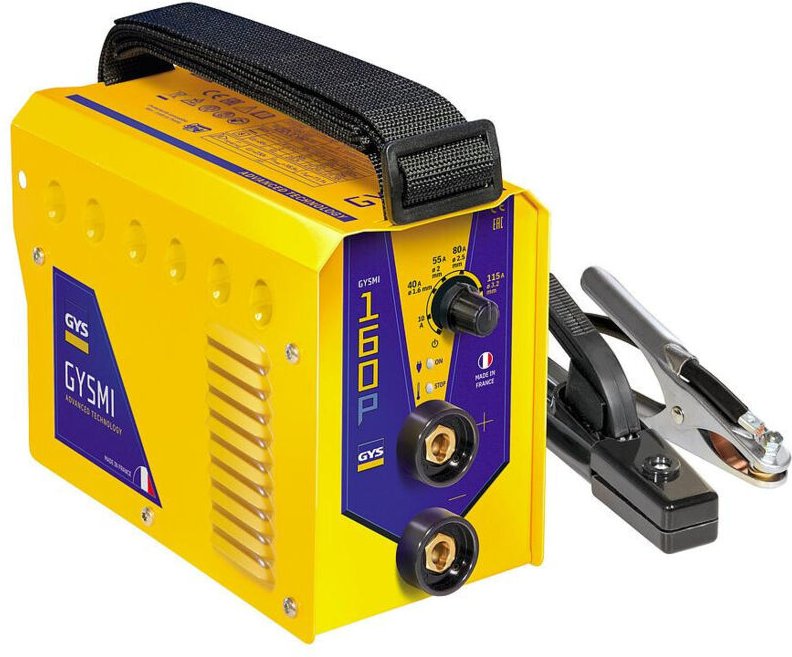 GYS - Elektrodenschweißgerät mit Wechselrichter mi 160P - Lieferung in einem Gehäuse mit Erdungskabel und Elektrodenhalt...