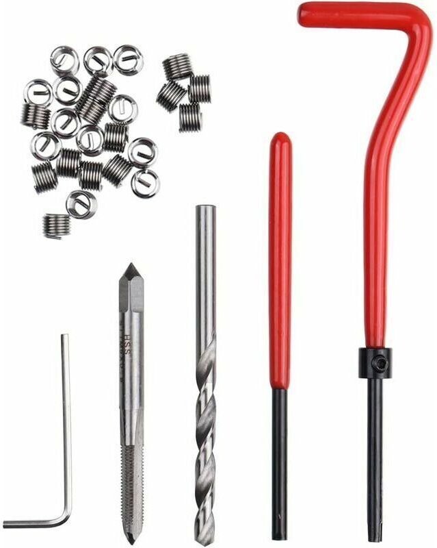 30-teiliges M5-Gewindereparaturset, M5 x 0,8 mm Helicoil-Einsetzwerkzeug, Gewindereparaturset