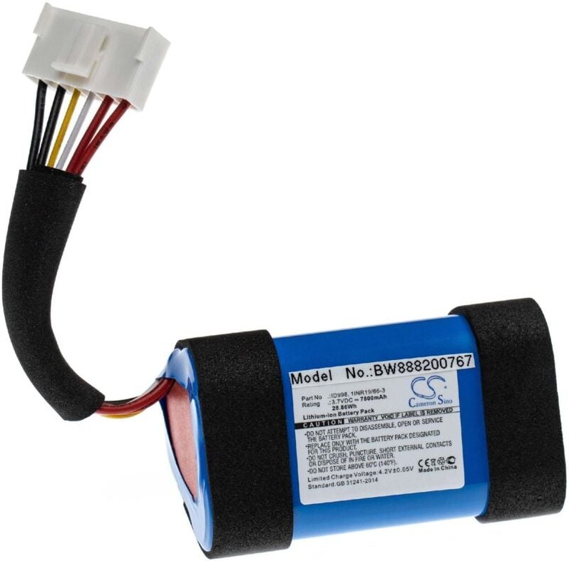 Akku Ersatz für jbl 1INR19/66-3, ID998, IY1068, IAA011NA, SUN-INTE-118 für Lautsprecher Boxen Speaker (7800 mAh, 3,7 v, ...
