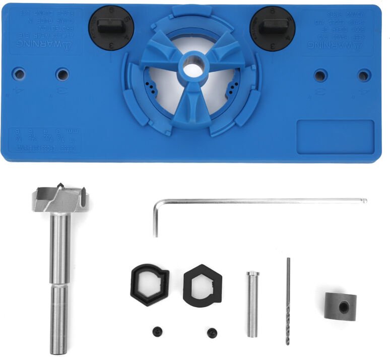 Bohrschablonen-Positionierer, einfache Bedienung, bequeme Installation. Scharnierloch-Positionierer aus Edelstahl und Ku...