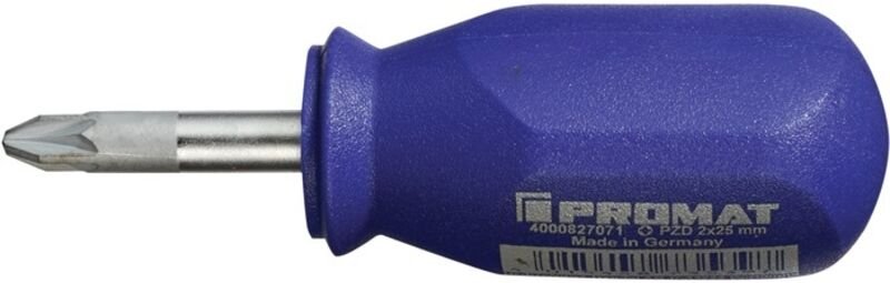 Schraubendreher Größe PZD 2 Klingenlänge 25 mm 1-Komponentengriff Rundklinge