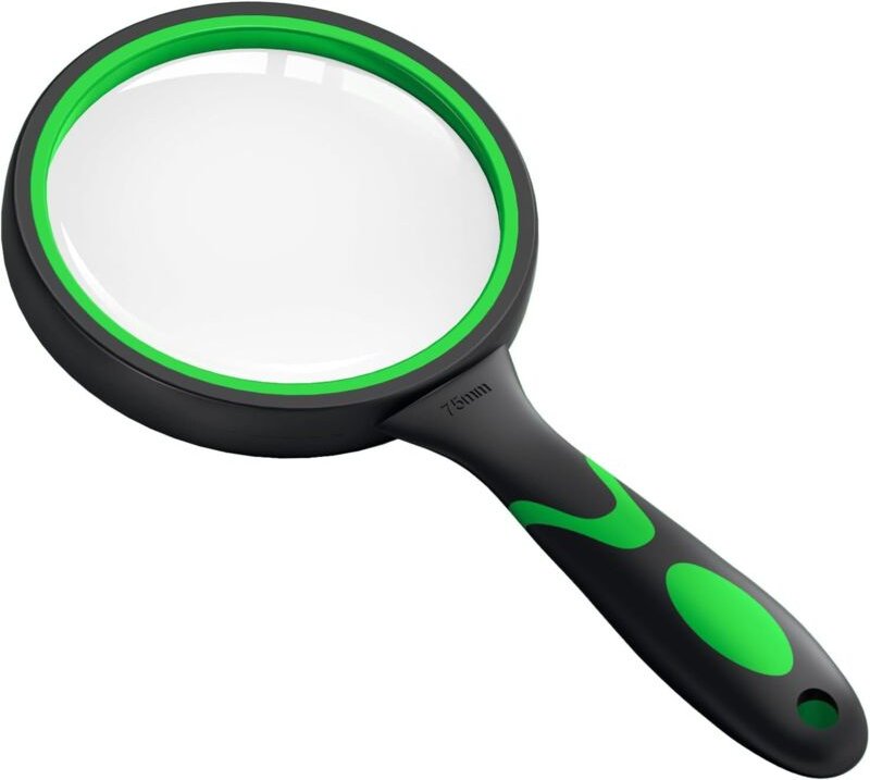 Große Leselupe 10-fach – für wissenschaftliche Bücher, Zeitungen, Insekten, Hobby, Beobachtung – Premiumqualität – rutsc...