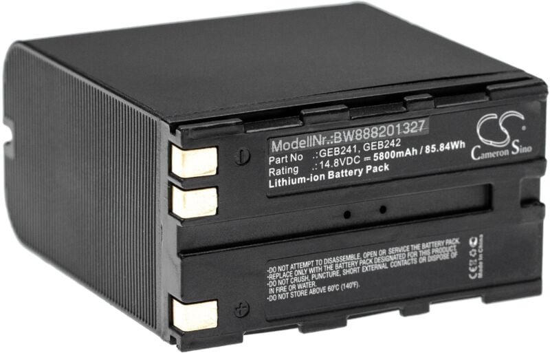 vhbw Akku kompatibel mit Leica TM30, TS30, TS50, TS60, MS60 Messgerät (5800 mAh, 14,8 V, Li-Ion)