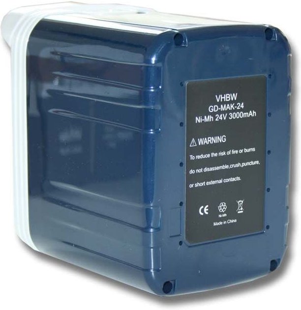 Akku kompatibel mit Makita DK2405HF, TW200D, TW200DRA Elektrowerkzeug (3000 mAh, NiMH, 24 v) - Vhbw
