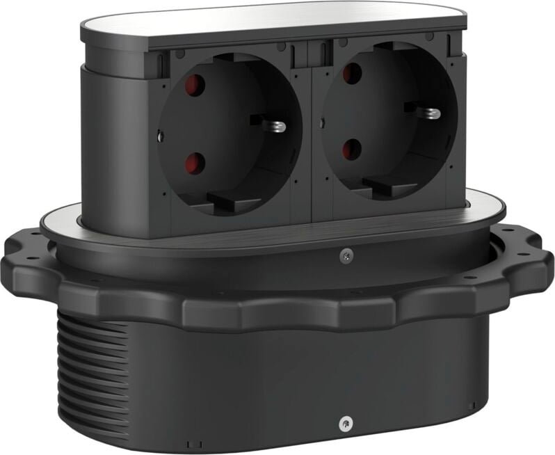 Hpf Steckdose Piccolino in Edelstahl versenkbar