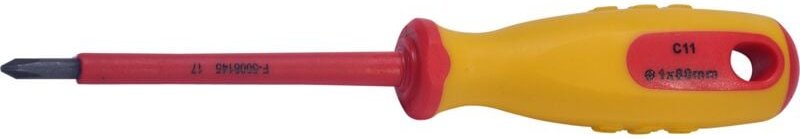 SW-Stahl 33100L-PH1 Schraubendreher VDE I Kreuzschlitzschraubendreher PH1 x 80 mm I Elektriker Werkzeug I Elektro Schrau...