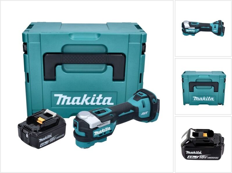 Dtm 52 M1J Akku Multifunktionswerkzeug 18 v Starlock Max Brushless + 1x Akku 4,0 Ah + Makpac - ohne Ladegerät - Makita