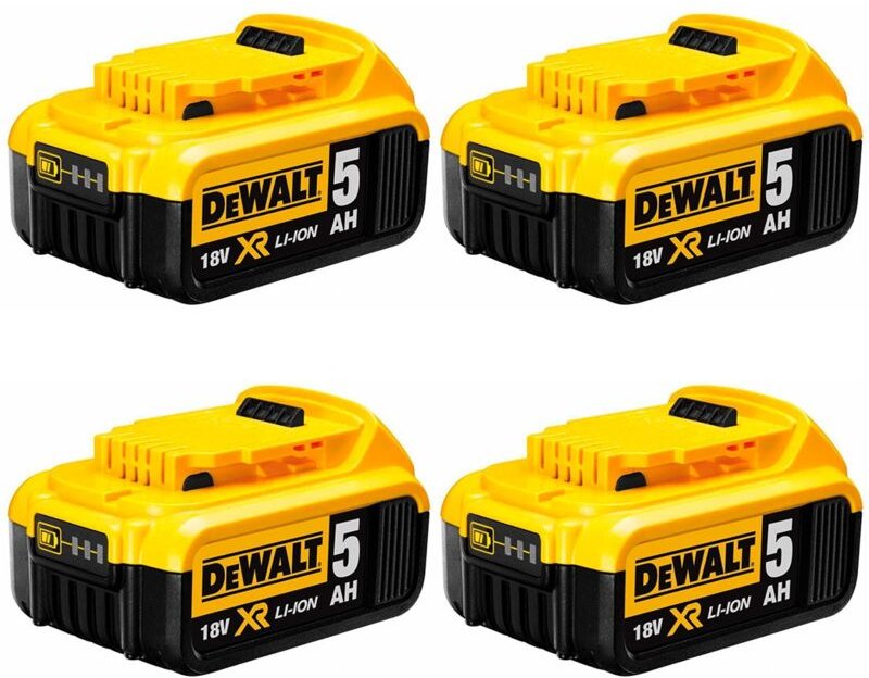 Dewalt - Pack mit 4 Batterien DCB184P4 (18V - 5,0 Ah)