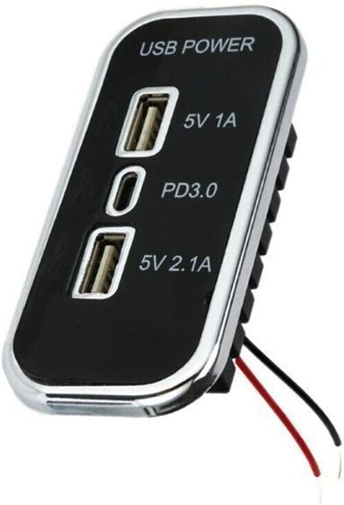 Dual-USB- und PD-Schnelladapter für Kfz-Ladebuchse (12–24 V) für Lkw, Wohnmobile und Boote