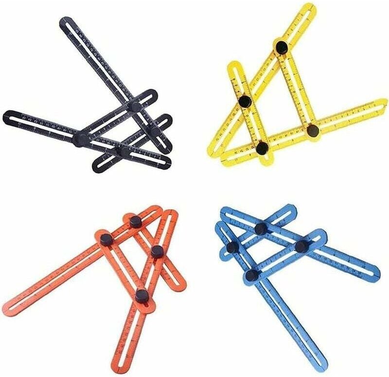 Thumbnail - Ahlsen - Stück Multi-Winkel-Lineal, Multi-Winkel-Messschablone, metrisches Multi-Winkel-Messwerkzeug aus ABS-Kunststoff ...