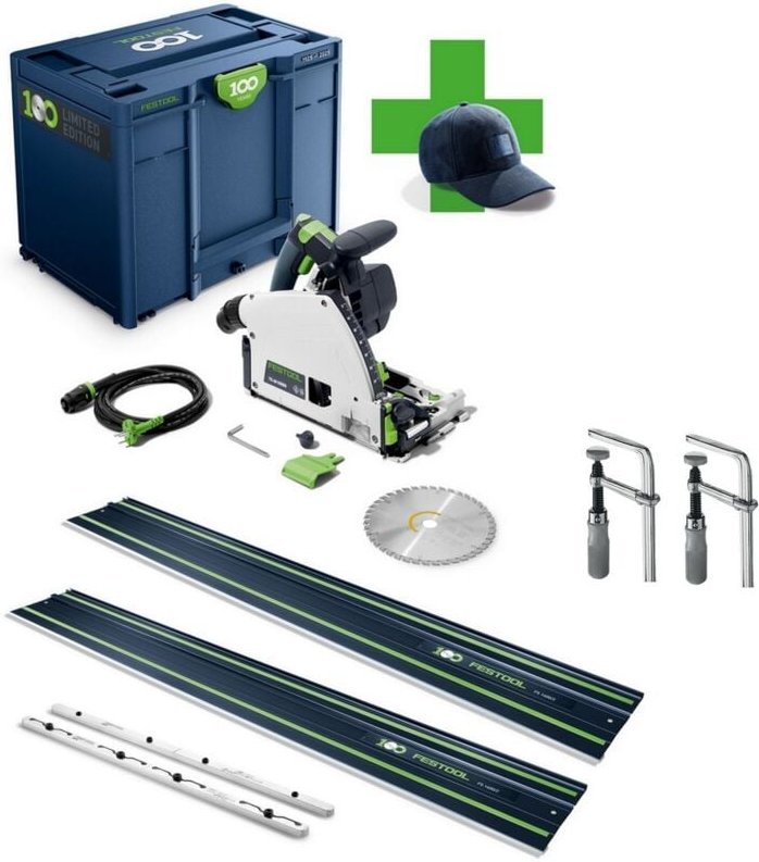 Tauchsäge ts 60 KEBQ-Plus 100Y + 2x fs 1400/2 + FSV/2 + fsz 120 2X - Festool