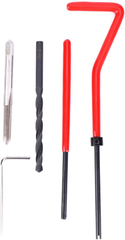 Kit di riparazione filettature in acciaio inossidabile da 30 pezzi, chiave per maschi elicoidali, strumento per l'inseri...