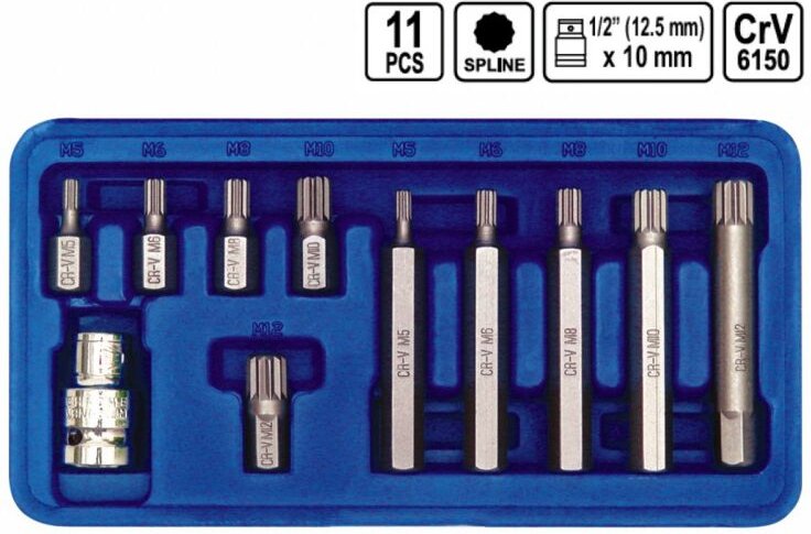 Vielzahn Stern Nuss Einsätze Bitsatz 11 tlg