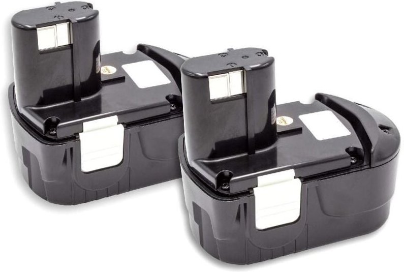 2x Akku Ersatz für Hitachi eb 1826HL, eb 1830H, eb 1830HL, eb 1833X, eb 1824L, eb 1826H für Werkzeug (1500 mAh, NiMH, 18...