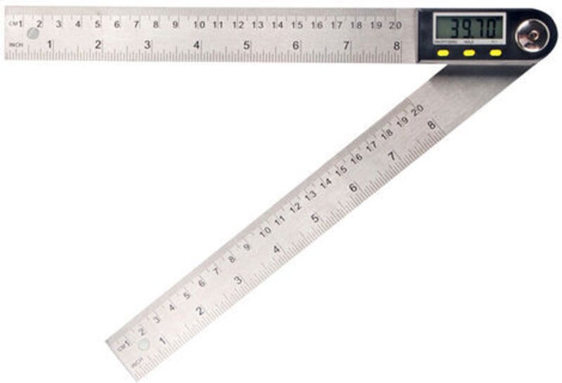 Thumbnail - Digitales Winkellineal aus Edelstahl mit Batterie, Typ i 0-200 mm