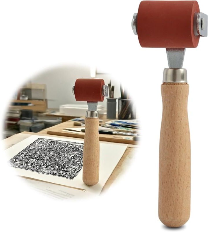 1 Silikon-Handdruckwalze, Kantendichtungswalze für PVC-Planen, robuste Nahtwalze aus Hartgummi, für PVC, TPO, EPDM und D...