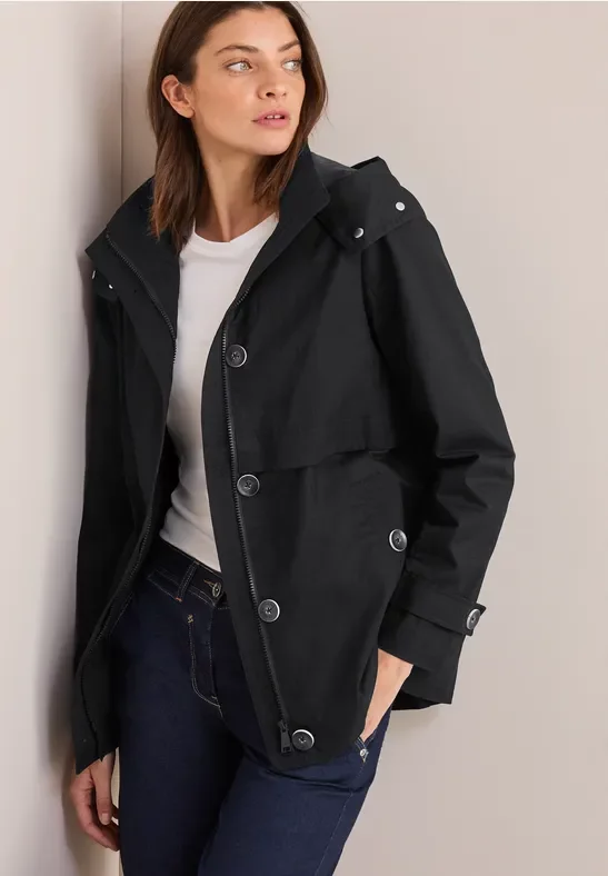 Thumbnail - Cecil Damen Trenchcoat in Schwarz, Gr: XS