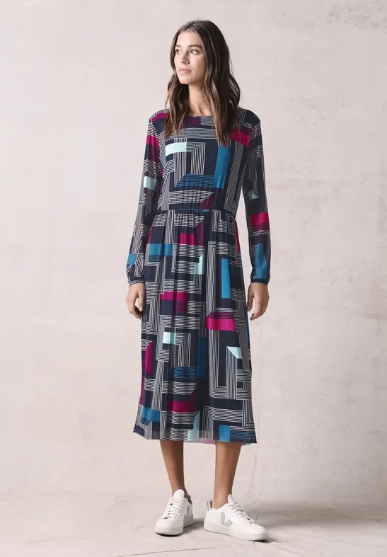 Thumbnail - Cecil Damen Bedrucktes Meshkleid in Blau, Gr: S