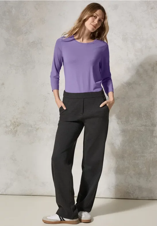 Cecil Damen Basic Shirt in Lila, Gr: XXL