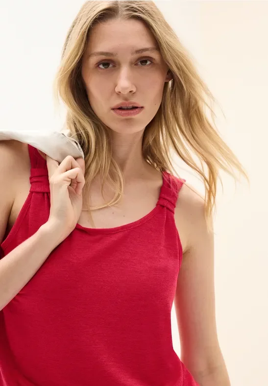 Thumbnail - Cecil Damen Top in Strick-Optik in Rot, Gr: XL