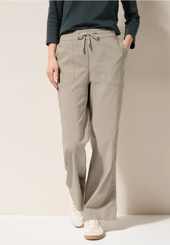 Thumbnail - Cecil Damen Wide Leg Hose in Beige, Gr: XL