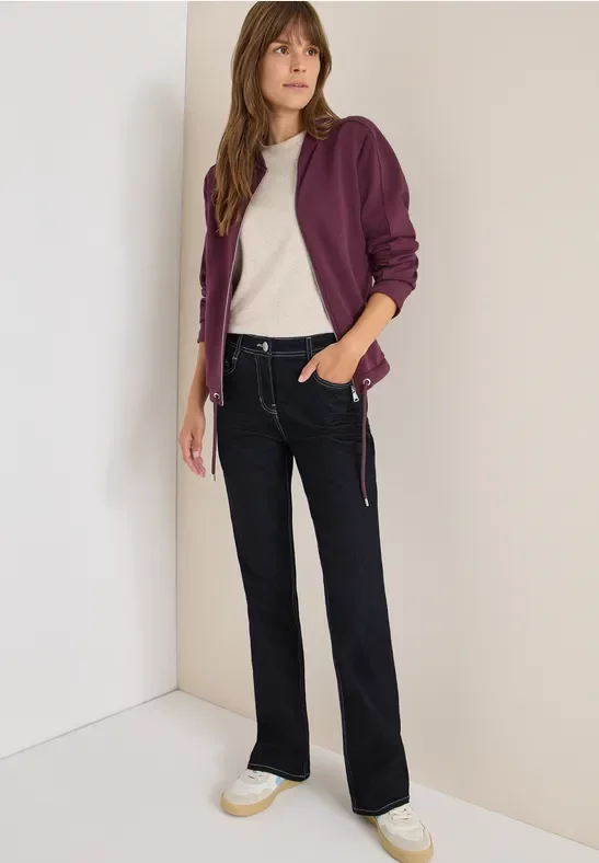 Cecil Damen Rinsed Bootcut Jeans in Blau, Gr: 36