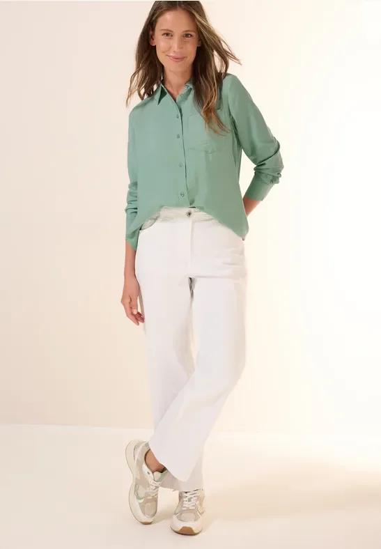 Thumbnail - Cecil Damen Hemdbluse mit Struktur in Grün, Gr: M