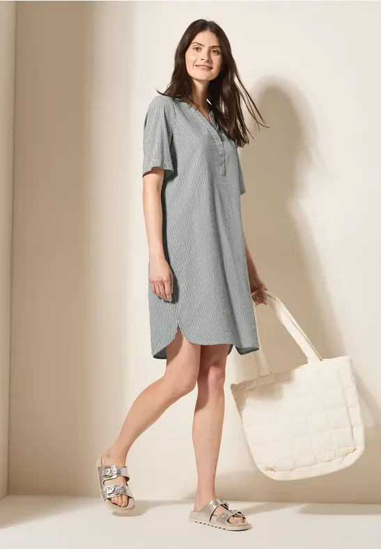 Thumbnail - Cecil Damen Seersucker Kleid in Grün, Gr: M