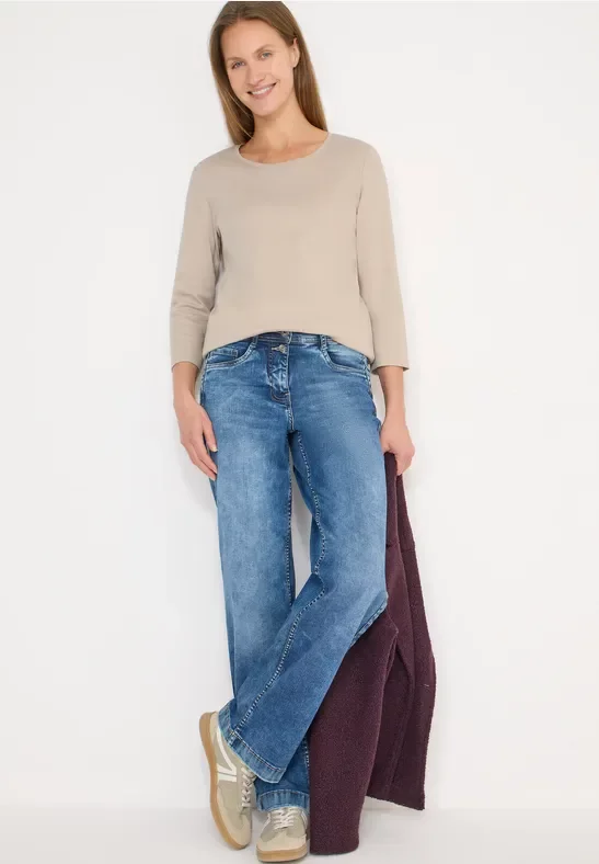 Cecil Damen Basic Shirt in Beige, Gr: S