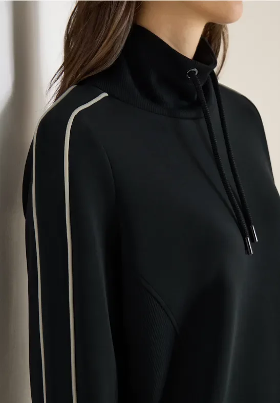 Cecil Damen Sportives Sweatshirt in Schwarz, Gr: L