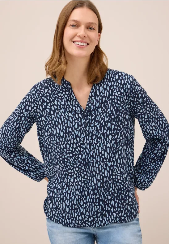 Cecil Damen Gemusterte Tunika in Blau, Gr: XXL