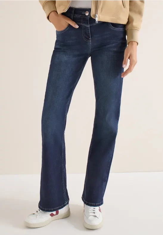 Thumbnail - Cecil Damen Bootcut Jeans in Blau, Gr: 26