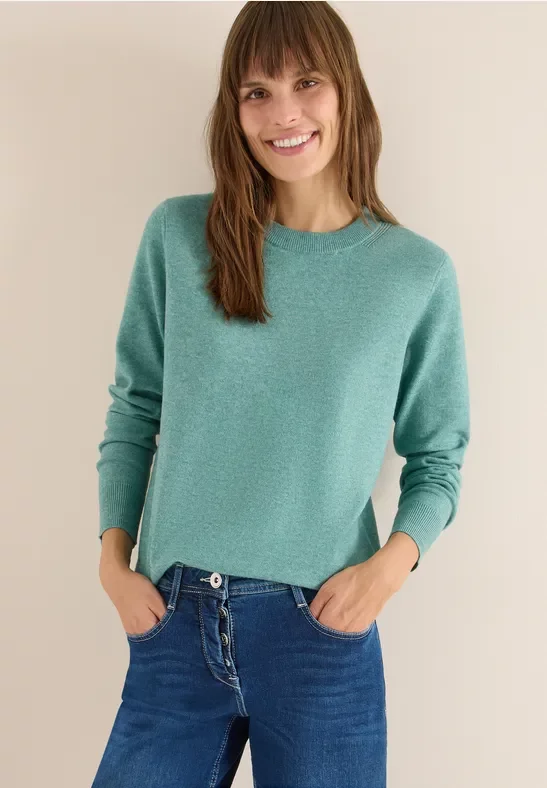 Cecil Damen Kuscheliger Pullover in Grün, Gr: L