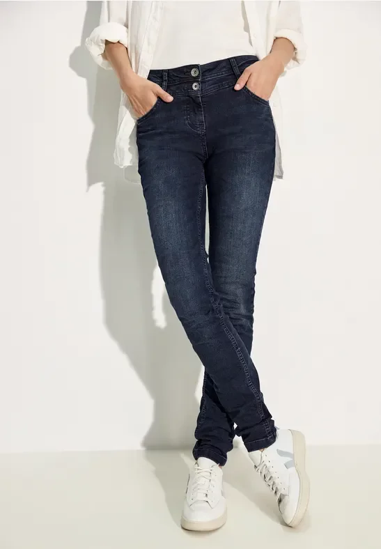 Thumbnail - Cecil Damen Jeans im Slim Fit in Blau, Gr: 36