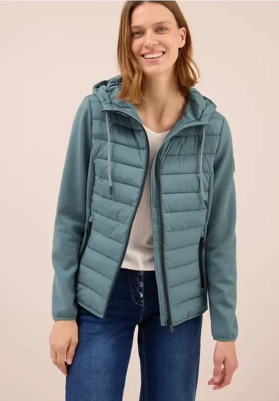 Thumbnail - Cecil Damen Scuba Mix Jacke in Grün, Gr: XXL