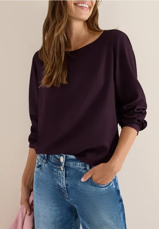 Cecil Damen Bluse in Unifarbe in Rot, Gr: XS