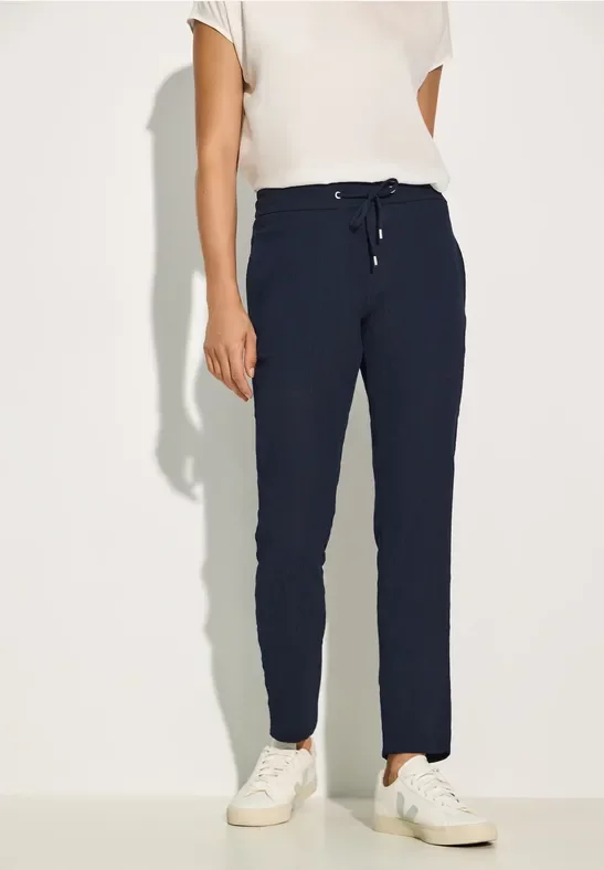 Cecil Damen Hose im Loose Fit in Blau, Gr: XXL