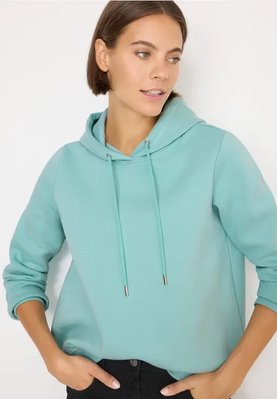 Cecil Damen Kapuzensweatshirt in Blau, Gr: M