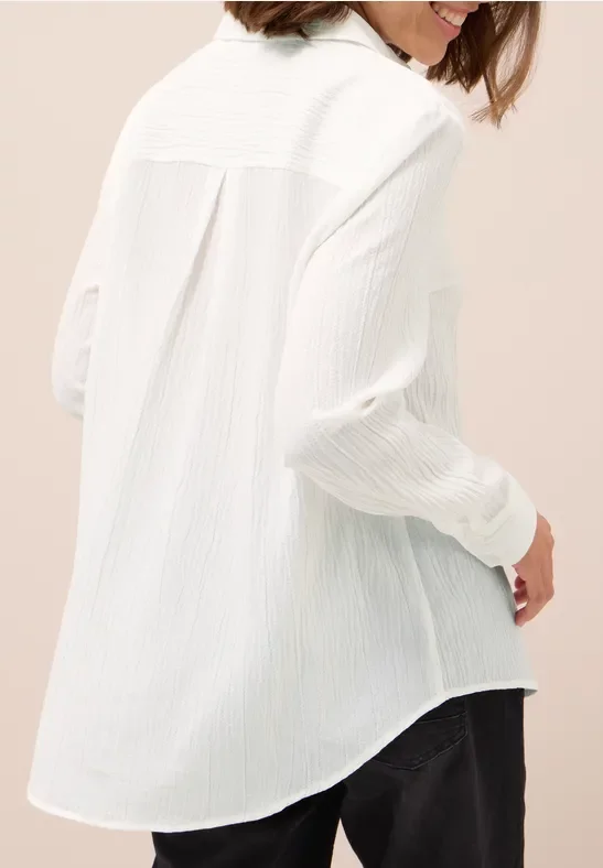 Thumbnail - Cecil Damen Hemdbluse mit Struktur in Weiß, Gr: L