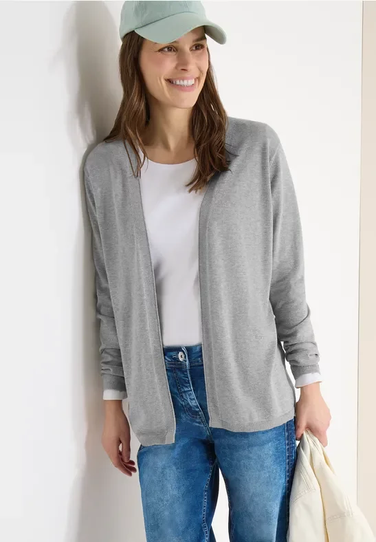 Cecil Damen Basic Cardigan in Grau, Gr: L