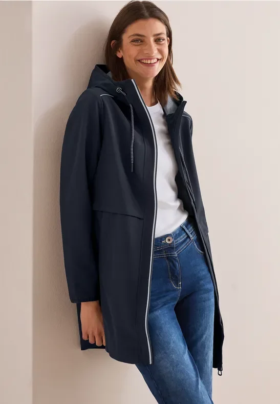 Thumbnail - Cecil Damen Softshell Mantel in Blau, Gr: M