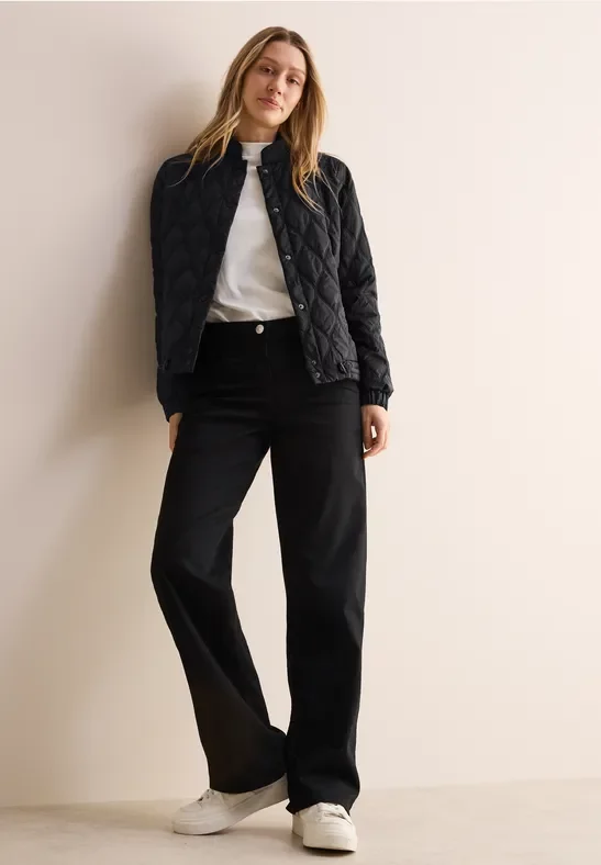 Cecil Damen Gesteppte Jacke in Schwarz, Gr: XL